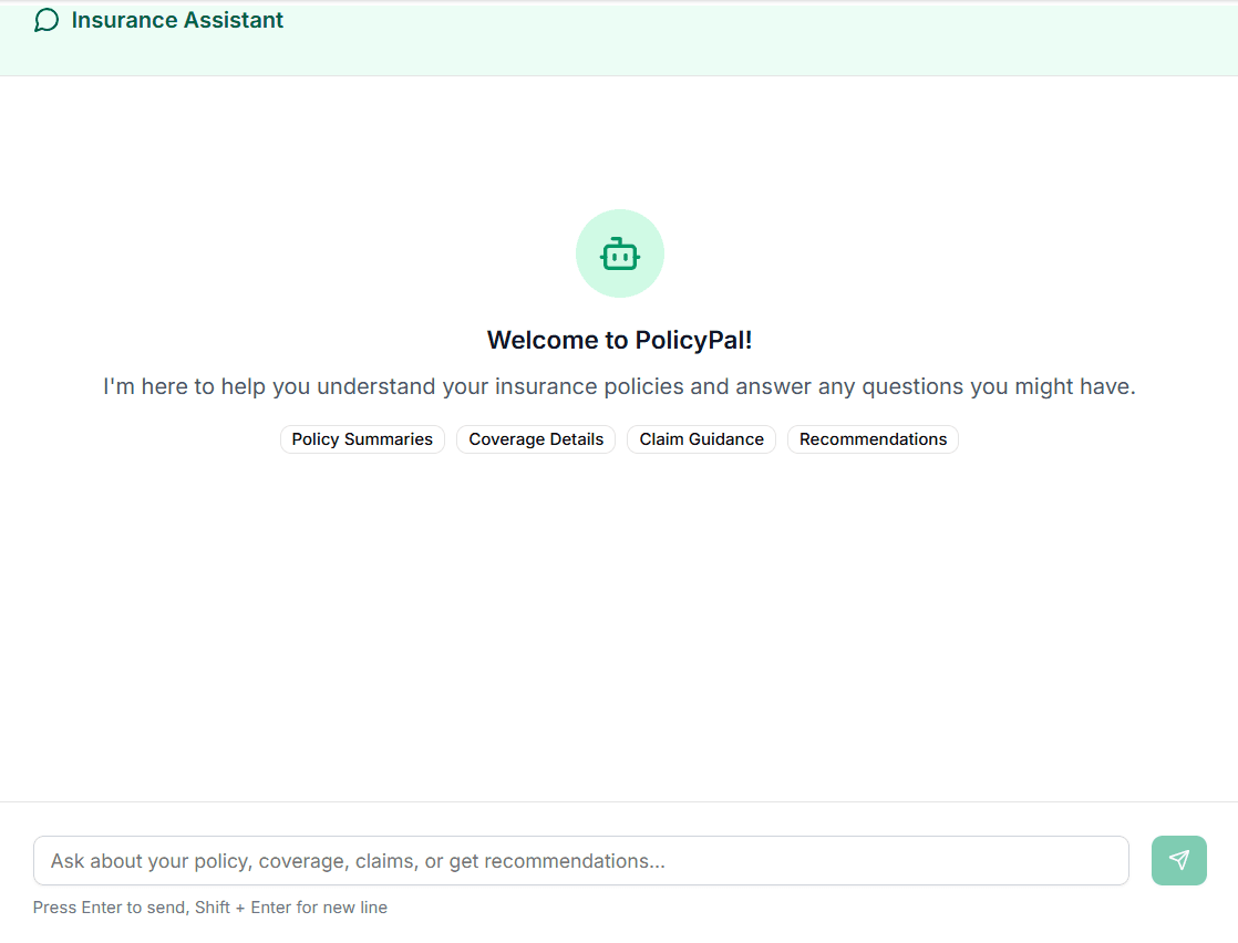 PolicyPal AI Assistant Interface